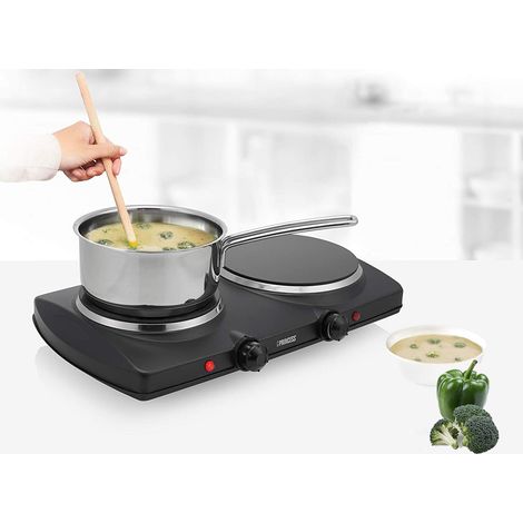 Doppelkochplatte Keramik, Ø16 & 19cm, 5 Stufen, 800 & 1200Watt (1/5)
