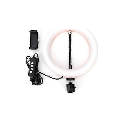 8-Zoll-Ringlicht mit pinkfarbener LED-Beleuchtung für Live-Streaming, Selfies und Tattoos