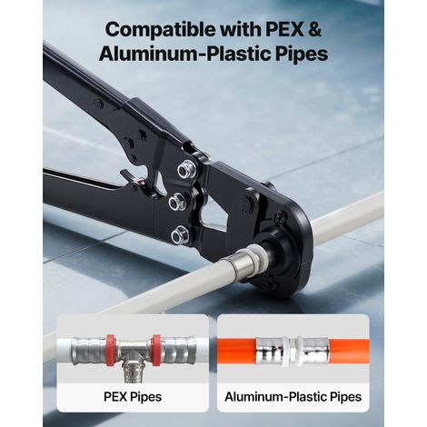 Pince à Sertir Tuyau PEX Aluminium-plastique Sertisseuse Raccords Tuyaux Un Seul Port Mâchoires TH12 TH16 TH20 TH26 TH32 Étui de Rangement Kit Sertissage pour Réparation Installation Tuyauterie (1/5)