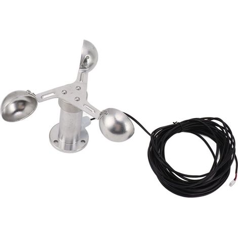 Anémomètre à capteur de vitesse du vent 3 tasses – Alliage d'aluminium léger – Tension 0-3,8V – Mesure précise en centrales électriques - VENT 0-3 (1/5)