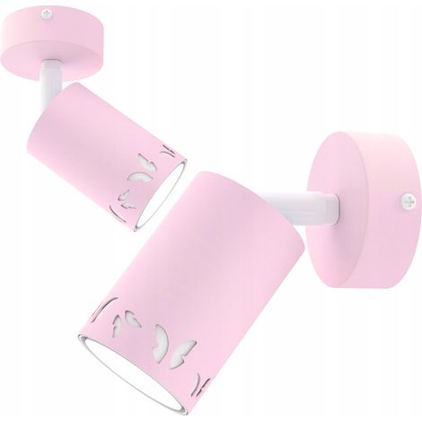LAMPADA DA SOFFITTO PER BAMBINE LED GU10 FARFALLE LAMPADA ROSA (1/5)