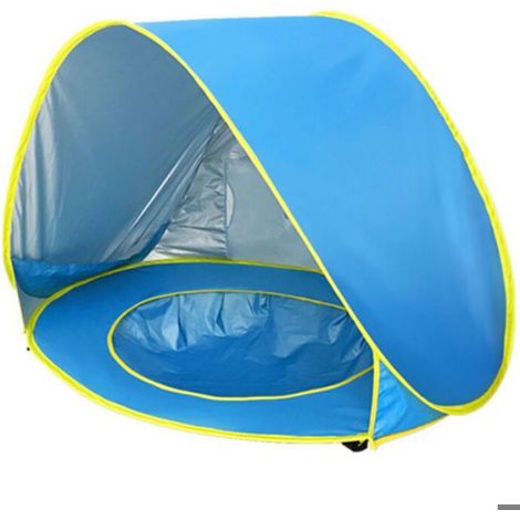 Tente de plage Protection UV Upf 50+ Piscine pour bébé Fond amovible Housse de camping étanche (1/3)