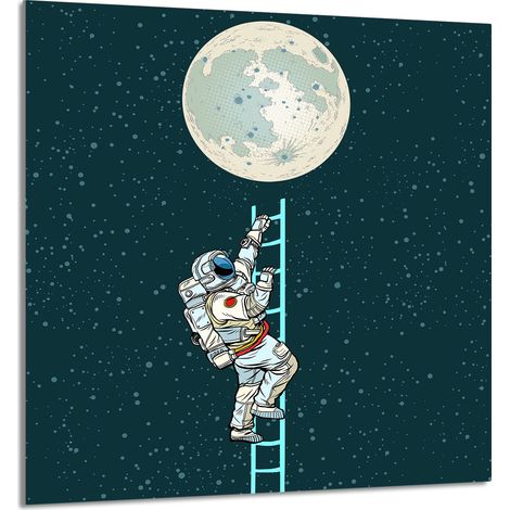 Panneau de verre pour la cuisine 60x65 Lune (1/5)