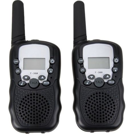 Trade Shop - PAAR WALKIE-TALKIE-TRANSCEIVER 2 MEHRKANALIGE DRAHTLOSE 5 KM TASCHENLAMPE T-388 - (1/4)