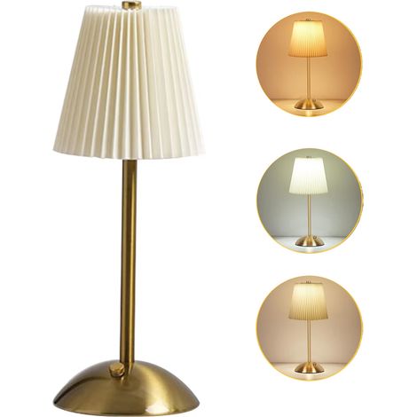 Mini lampe de table LED sans fil, variateur tactile, lampe de chevet, lampe LED, rechargeable, 11 x 11,5 x 29,5 cm (1/5)