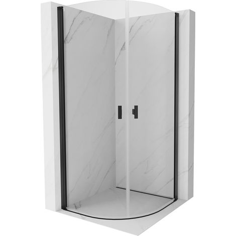 Mexen Mist cabine de douche quart de cercle 80 x 80 cm, transparente, noire - 8A31-080-080-70-00 (1/5)