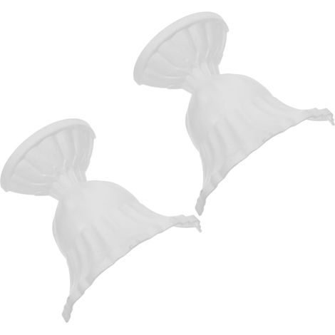 Homoyoyo Lot de 2 vases muraux vintage, style rustique classique, en plastique blanc (1/5)