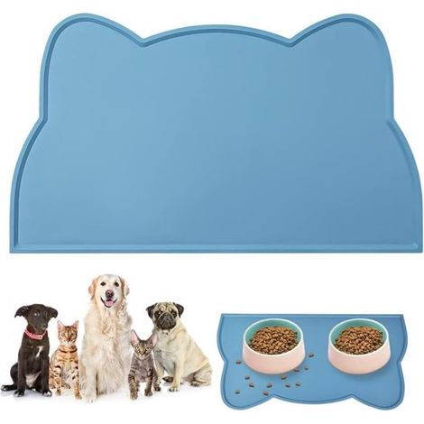 Mantel individual de silicona para mascotas,4424 cm,Impermeable,Resistente a las manchas,Alfombrilla de silicona universal para comederos (1/5)
