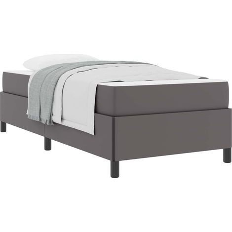 Maison Exclusive - Bettrahmen mit Matratze Grau 90 x 200 cm Stoff