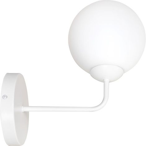 Lampada a Parete Pregos, Acciaio verniciato a polvere, Vetro, Bianco, 14x17x100 cm