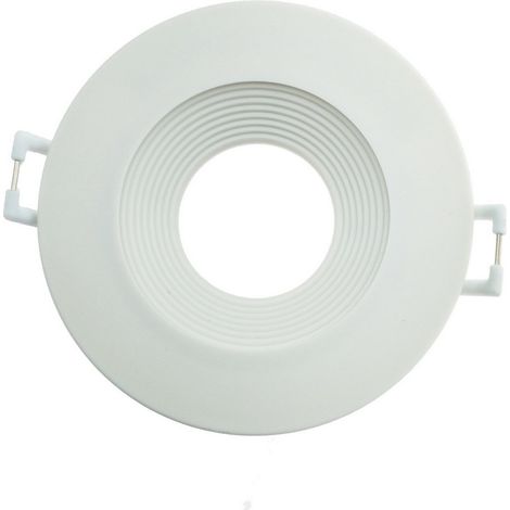 Collerette Downlight Ronde Design Blanche pour Ampoule LED GU10/GU5.3 - Digilamp (1/5)