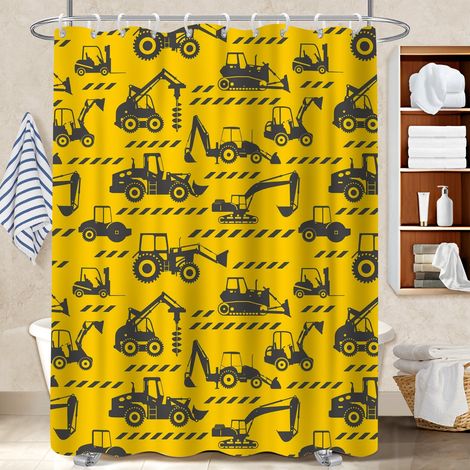 Rideau de bain imprimé polyester 180x180 antifongique rideau étanche pour salle de bain d’amis (1/5)
