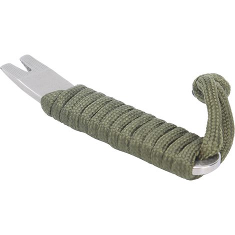 Levier Multifonction Compact en Acier Inoxydable avec Sangle Paracord (Vert Tactique) (1/5)