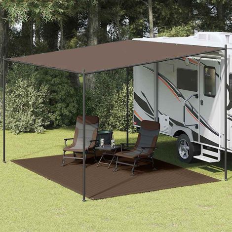 vidaXL Tapis de tente 300x400 cm Marron (1/5)