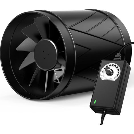 Ventilateur Extracteur d'air 150mm, 22W 586 m³/h Extracteur d air de Ventilation avec Contrôleur de Vitesse Variable Aérateur Extracteur d'humidité pour Caves, Garages, Tente de Culture (1/5)
