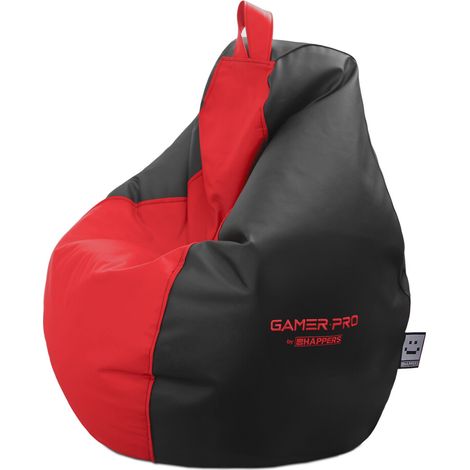 Pouf Gamer PRO Similicuir Indoor Rouge XXL HAPPERS. Idéal pour jouer avec votre Playstation, Xbox, Wii. Unique rouge
