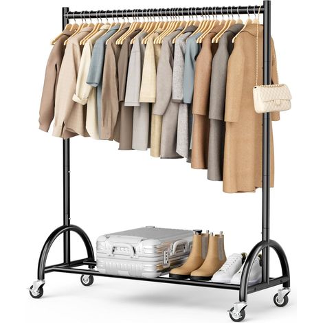 Portant à vêtements robuste sur roulettes pour chambre à coucher (1/5)