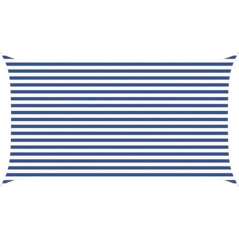 Sun Shade Sail Blue and White 4,5 x 2,5 m 100% Polyester Oxford vidaXL