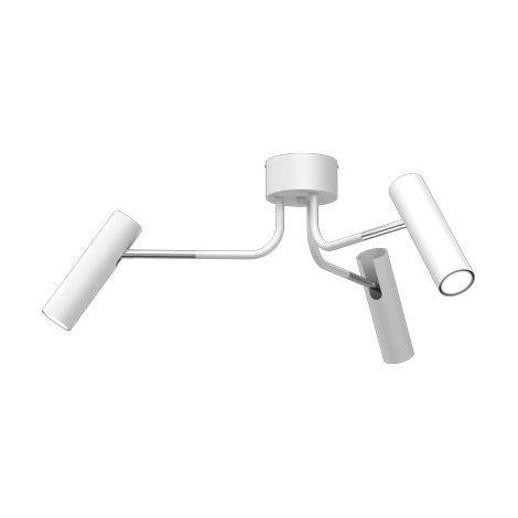 Plafonnier minimaliste blanc Axion 3xGU10 8W Luminex