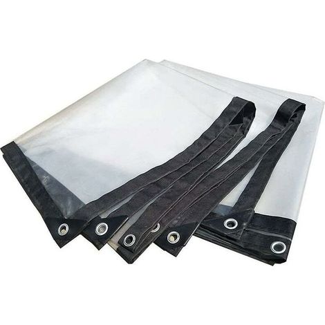 2x3m Bâche transparente imperméable avec œillets - Grande bache exterieur couverture imperméable, Protection Solaire, Imperméable et Résistante aux Intempéries pour meubles de jardin,piscine (1/5)