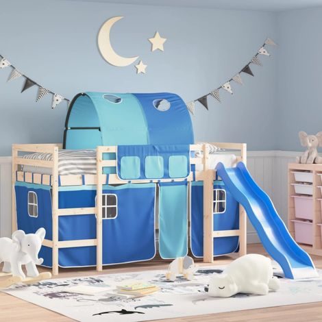 vidaXL Tende per Letto a Soppalco con Tunnel Blu in Poliestere (1/5)