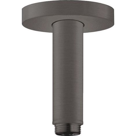 Bras de douche S 100 mm plafond M 1/2noir chromé brossé