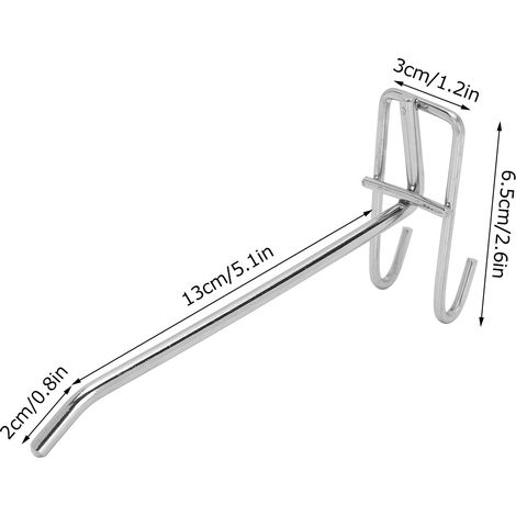 Lot de 30 crochets de supermarché en fer forgé pour étagère à bijoux, épaisseur 3,5 mm, longueur 15 cm. (1/5)
