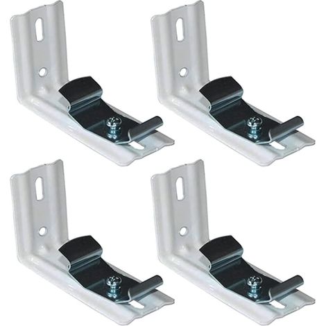 Supports verticaux pour stores vénitiens- supports métalliques en forme de L pour portes et fenêtres- adaptés aux maisons- bureaux et hôtels- 38 mm- lot de 4. (1/4)