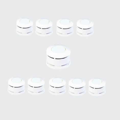 Lot de 10 détecteurs de fumée Origine France Lifebox - Serenity 10 (1/5)