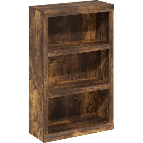 Étagère à Livres, bibliothèque à 3 Niveaux, bibliothèque avec étagère Ouverte, 25.6 x 62.5 x 99, pour Salon, Chambre, Bureau à Domicile, Pin ambré (1/5)