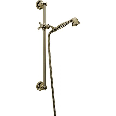 Rail coulissant complet en laiton vieux laiton de style vintage (1/2)