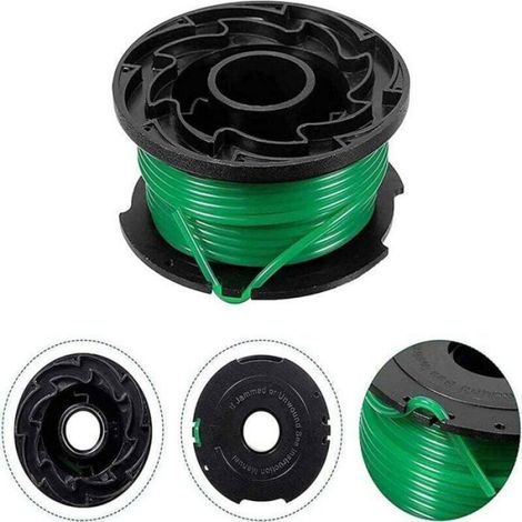 Lot de 6 bobines de fil vert pour débroussailleuse Black & Decker GL7033 GL8033 GL9035 A6482 (1/4)