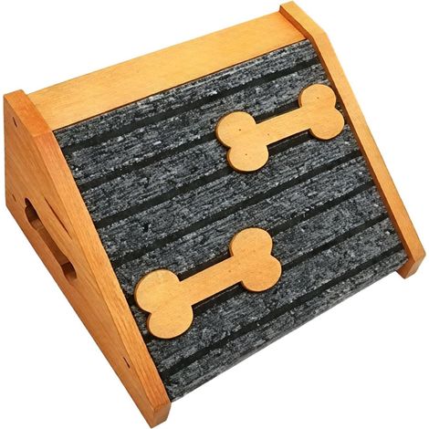 Rampe pour Chiens Planche en Bois antidérapante avec Marche en Feutre pour Chien pour Lit Canapé Maison Chambre Porte Intérieur Extérieur (1/5)