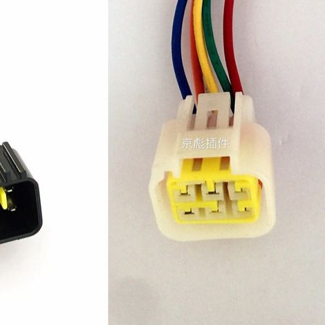 Lifan 320 turn signal, headlight, and taillight assembly plug wire, tail connector, wire pair, plug-in, and retrofit connector (1/5)