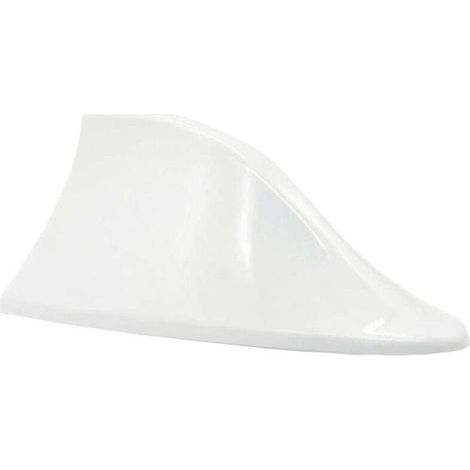 Antenne Requin Voiture Universelle en Forme Antenne D'aileron de Requin - Antenne de Voiture avec FM/AM Radio Signal avec Base adhésive étanche pour Auto SUV Camion Van (Blanc) (1/4)