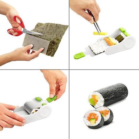 Werkzeug zum Rollen von gefüllten Weinblättern und gefülltem Kohl – Küchenaccessoire zum kreativen Rollen von Fleisch und Gemüse – Sushi-Werkzeug und Haushaltsutensil (1/4)