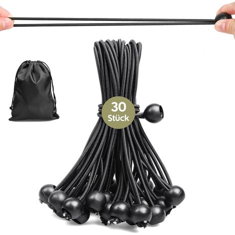 30 Pièces Tendeur Elastique 20cm Sandow Elastique pour Les Bâches, Les Tentes de Camping, Les Auvents et Le Stockage en Extérieur (1/5)