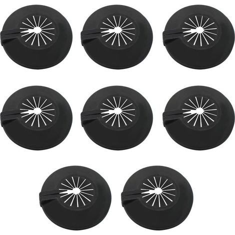 20 Pièces Cache Tuyau Radiateur,Colliers de Pipe Plastique Cache Tuyau Radiateur Rosace à Clapet en Plastique Cache-Tuyaux de Chauffage, pour 8-30 mm de Tuyaux d'eau(noir) (1/5)