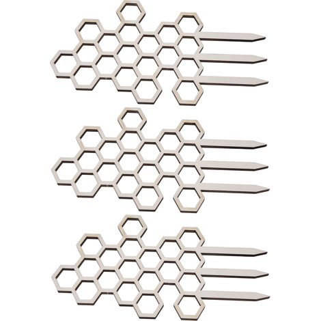Lot de 3 treillis en bois pour plantes grimpantes en pot, à monter soi-même, pour jardin ou balcon. (1/5)