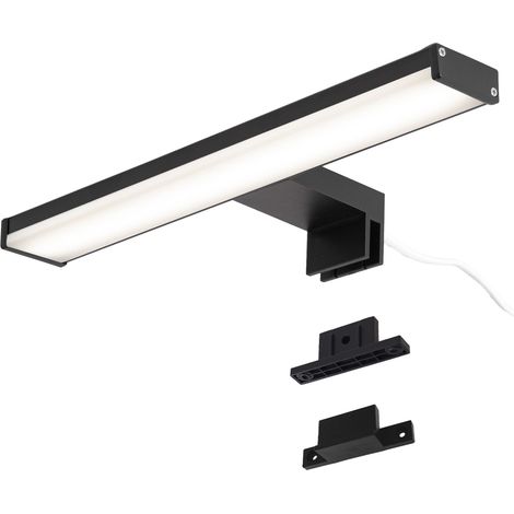 Aplique pared LED baño 8W 30 cm negro IP44 (1/5)