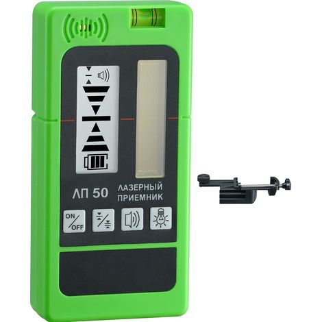 Détecteur de récepteur laser avec pince, portée 60 m, laser vert et faisceau rouge, compatible niveaux laser rotatifs (1/5)