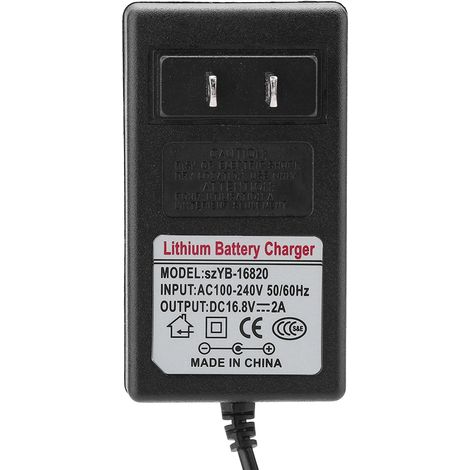 Adaptateur secteur de remplacement AC100-240V DC 16,8V 2A pour chargeur de batterie lithium-ion Safe Charge US (1/5)