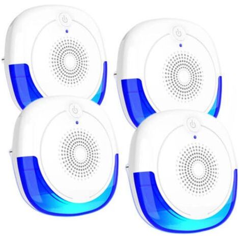 Ultrason Souris et Rats Lot De 4 - Repulsif Ultrason Moustique - Répulsif Ultrason - Anti Moustique Ultrason - Ultrason Souris -Repulsif Fourmis - Répulsif Souris - Répulsif Araignée(blanc pomme) (1/5)