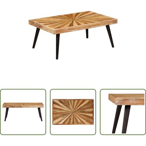 Bois de manguier massif - Table basse Bois de manguier massif 90x55x36 cm (1/5)