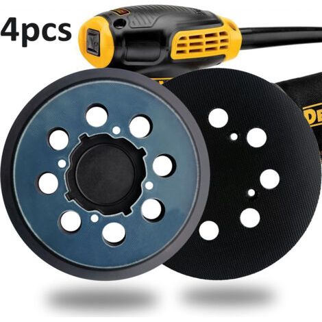 ALLIANDISLot de 4 patins de rechange pour ponceuse DeWalt DWE64233 & N329079 compatibles avec DWE6423/6423K, DWE6421/6421K, DWE6421-B2, DWE6421-B3, DWE6421-BR, 1-BR, 1 DCW210 B (1/5)