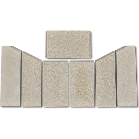 Habillage de foyer pour poêles à cheminée 27 de Hark - vermiculite - 7 pièces