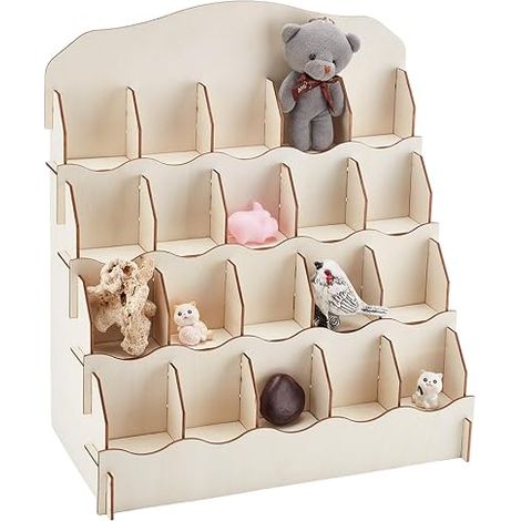 Card Display Stand Shelf Sticker Display Wooden Greeting Card Display Stand Portable Sticker Display Stand Counter (1/5)