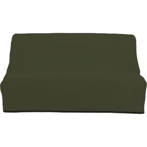 Housse de canapé clic-clac en coton vert – Dimensions 185-200 x 120-140 cm – Ne recouvre pas le dos – Modèle PANAMA (1/2)