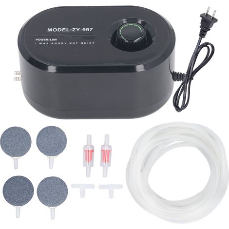 Aquarium Air Pump Oxygen Aerator Pump Double Layer Soundproof Quiet Versatile Fish Tank Air Pump Air Bubbler for Fish Tank US Plug 110V 4cm Sand Plate (1/5)