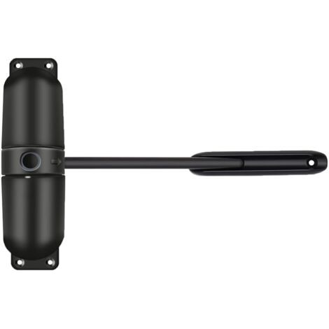 Ferme-porte en acier massif  Ressort de traction noir pour intérieur et extérieur  Fermeture automatique  À visser pour le jardin